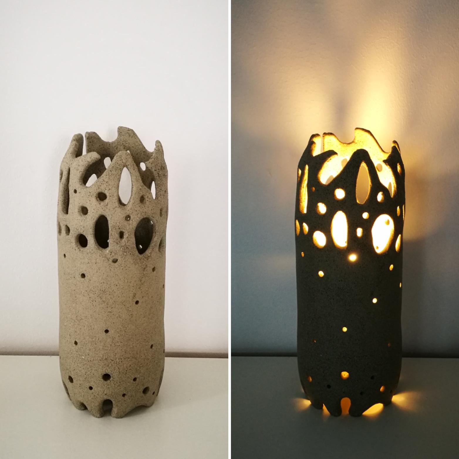 Ljusskulptur i keramik
